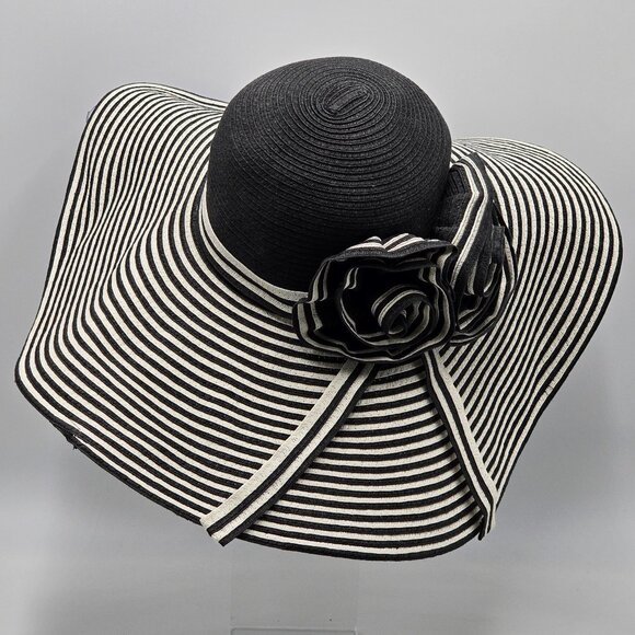 White House Black Market Black & White Floppy Hat main image 7